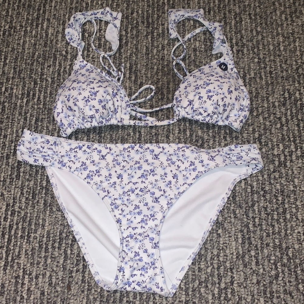 COPY - White floral Hollister bikini